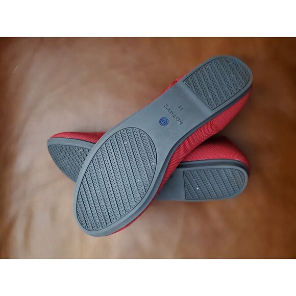 Rothy's The Flat Ballet Red Knit Classic Casual Shoes Women’s US 11 EU 41.5 EUC - Picture 5 of 10